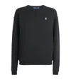 Polo Ralph Lauren Black Cotton Sweatshirt With Iconic Pony Logo