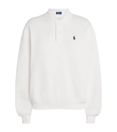 Polo Ralph Lauren Fleece Polo Sweatshirt In White