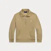 Polo Ralph Lauren Big Boys Fleece Quarter-zip Pullover Sweatshirt In Classic Khaki