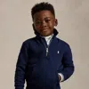 Polo Ralph Lauren Kids' Fleece Quarter-zip Pullover In Refined Navy
