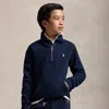 Polo Ralph Lauren Kids' Fleece Quarter-zip Pullover In Refined Navy