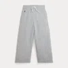 Polo Ralph Lauren Kids' Fleece Wide-leg Sweatpant In Andover Heather/navy Pp