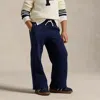 Polo Ralph Lauren Kids' Fleece Wide-leg Sweatpant In Newport Navy/college Pink