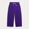 Polo Ralph Lauren Kids' Fleece Wide-leg Sweatpant In Opulent Purple/green