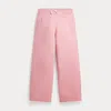 Polo Ralph Lauren Big Girls Terry Wide-leg Sweatpants In Tickled Pink