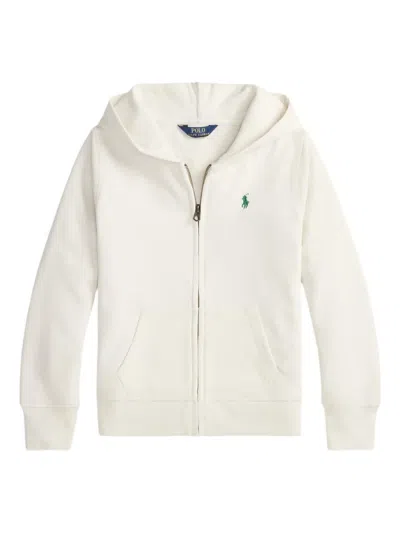Polo Ralph Lauren Kids' Fleece Zip-up Hoodie In Neutral