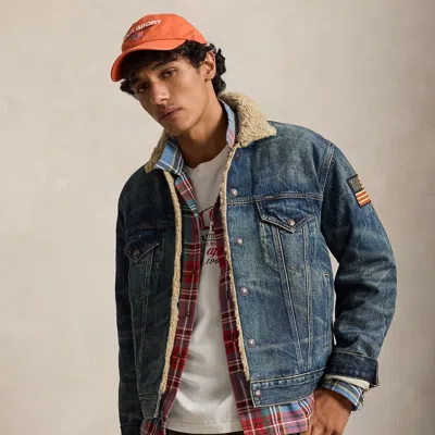 Polo Ralph Lauren Fleece-lined Denim Trucker Jacket In Earlton In Blue