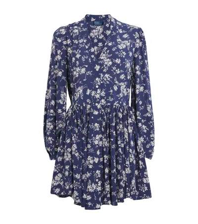 POLO RALPH LAUREN FLORAL A-LINE MINI DRESS