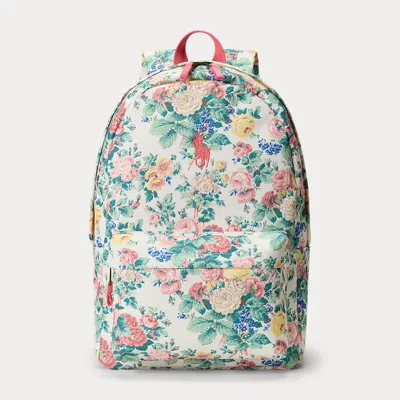 Polo Ralph Lauren Kids' Floral Big Pony Backpack In Pearl Blush
