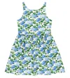 Polo Ralph Lauren Floral Cotton-blend Piqué Dress In Lenox Hydrangea