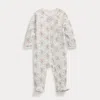 Polo Ralph Lauren Floral Cotton Interlock Footed Coverall In Kelley Floral