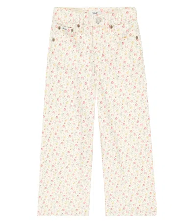 Polo Ralph Lauren Kids' Floral Cotton Jeans In Nahid Floral