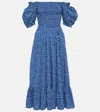 Polo Ralph Lauren Floral Cotton Maxi Dress In Blue