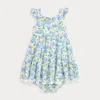 Polo Ralph Lauren Baby Floral Flutter-sleeve Dress In Mini Hydrangea
