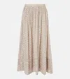 Polo Ralph Lauren Floral Cotton Midi Skirt In Multicoloured