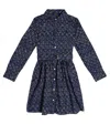 Polo Ralph Lauren Floral Cotton Shirt Dress In Blue