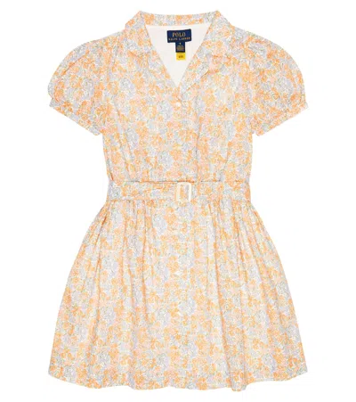 Polo Ralph Lauren Kids' Floral Cotton Shirt Dress In Harlowe Floral