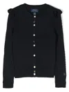 Polo Ralph Lauren Novelty Mini-sweater-cardigan In Blue