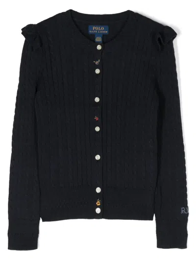 Polo Ralph Lauren Kids' Novelty Mini-sweater-cardigan In Blue