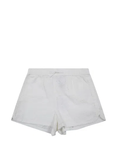 Polo Ralph Lauren Kids' Floral-embroidered Shorts In Gray