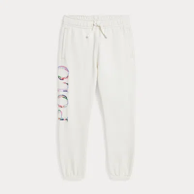 Polo Ralph Lauren Kids' Floral-logo French Terry Jogger Pant In Nevis