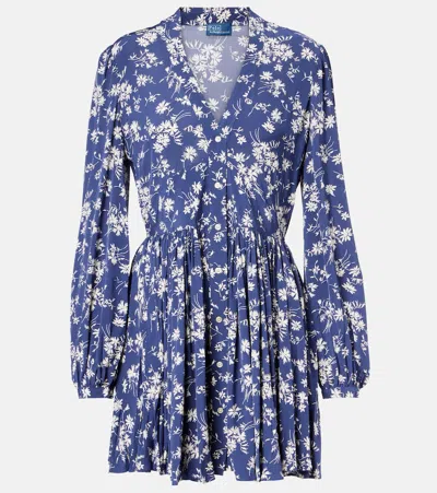 Polo Ralph Lauren Floral Minidress In Blue