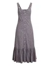 Polo Ralph Lauren Floral-print Button-front Dress In Gray