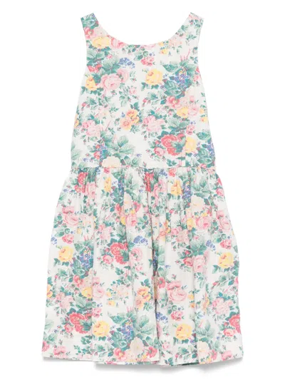 Polo Ralph Lauren Kids' Floral-print Dress In White