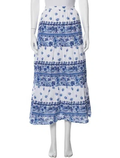 Pre-owned Polo Ralph Lauren Floral Print Long Skirt In Multi