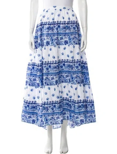 Pre-owned Polo Ralph Lauren Floral Print Midi Length Skirt In Multi