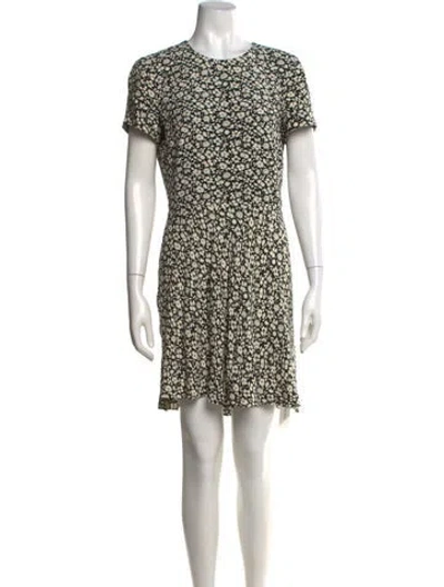 Pre-owned Polo Ralph Lauren Floral Print Mini Dress In Black