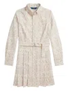 Polo Ralph Lauren Floral-print Shirt Dress In Neutral