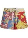 Polo Ralph Lauren Tropical-floral Cotton Twill Board Short In 蓝色
