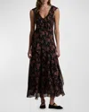 Polo Ralph Lauren Floral Ruffle-trim Georgette Maxi Dress In Sunset Bloom