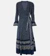 Polo Ralph Lauren Floral-print Wrap Dress In Blue