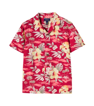 Polo Ralph Lauren Kids' Floral Shirt In Red