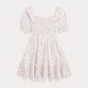 Polo Ralph Lauren Floral Smocked Cotton Jersey Dress In Meadow Floral