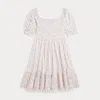 Polo Ralph Lauren Floral Smocked Cotton Jersey Dress In Meadow Floral
