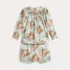 Polo Ralph Lauren Floral Smocked Cotton Top & Bloomer Set In Everette Lane Floral