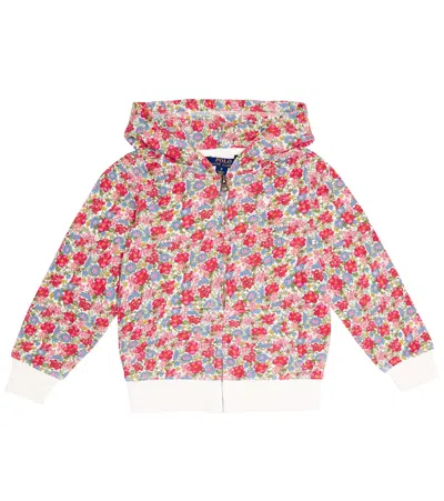 Polo Ralph Lauren Kids' Floral Zipped Cotton Hoodie In Camden Floral W/dtm Pp