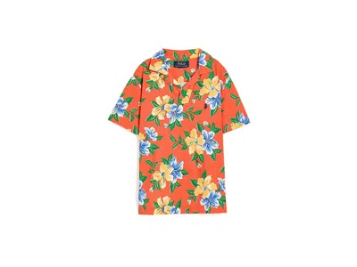 Polo Ralph Lauren Floral-print Cotton Jersey Polo Shirt (big Kid) Boy's Clothing Iconic Hibiscus: Md (10-12 Big Kid) In White