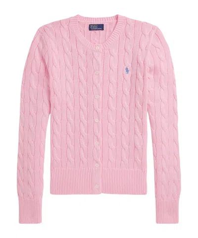 Polo Ralph Lauren Fluffy Hooded Jacket In Pink