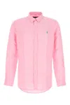 Polo Ralph Lauren Linen Shirt Custom Fit Collar Sleeves In Pink