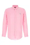 Polo Ralph Lauren Linen Shirt Custom Fit Collar Sleeves In Pink