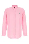 Polo Ralph Lauren Linen Shirt Custom Fit Collar Sleeves In Pink