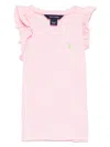 Polo Ralph Lauren Flutter Sleeves T-shirt In Pink