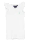 Polo Ralph Lauren Flutter Sleeves T-shirt In White