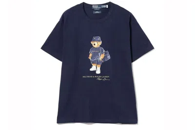 Pre-owned Polo Ralph Lauren For Beams Polo Bear (womens) T-shirt Navy