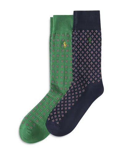 POLO RALPH LAUREN FOULARD SLACK CREW SOCKS, PACK OF 2