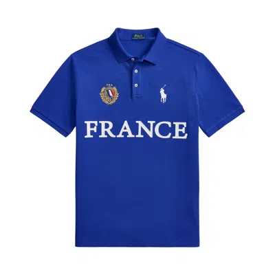 Pre-owned Polo Ralph Lauren France Short-sleeve Mesh Polo 'cruise Royal' | Blue | Men's Size L